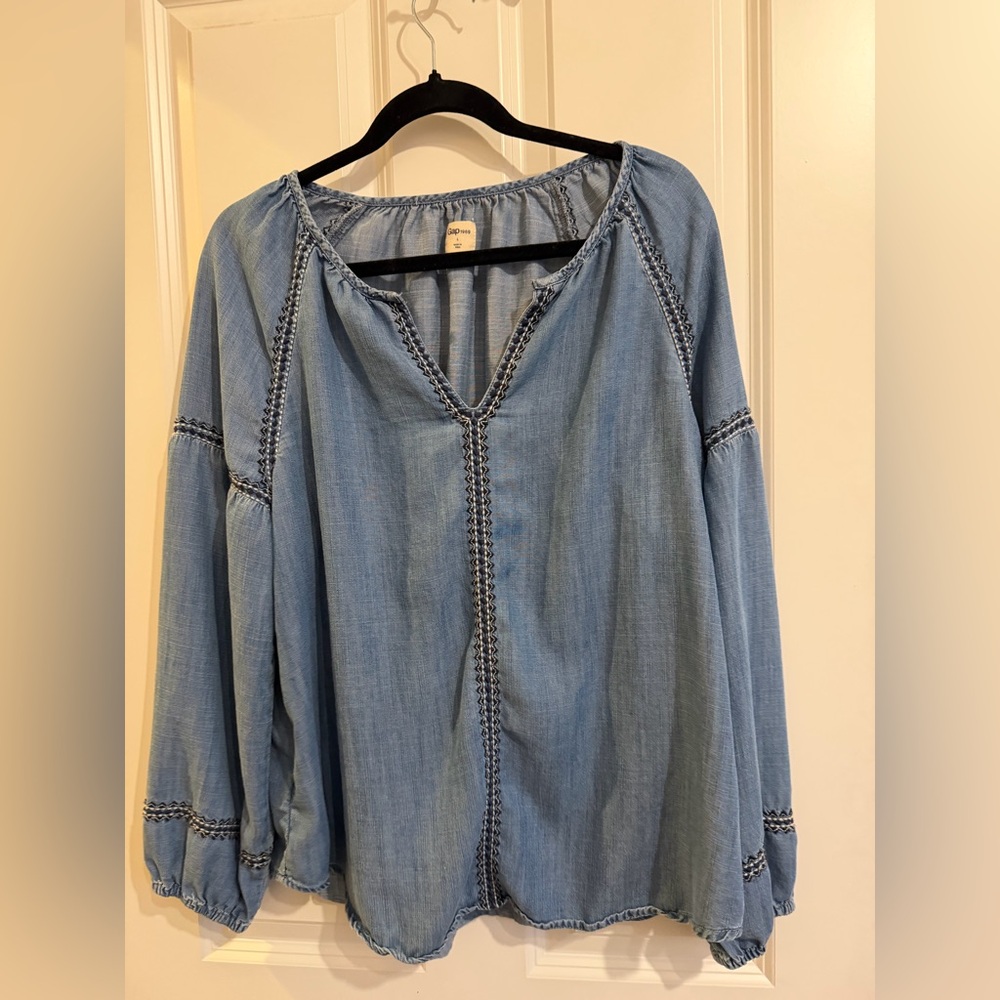 Gap denim blouse, size large.